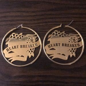 RARE!!!Vintage gold Betsey Johnson earrings